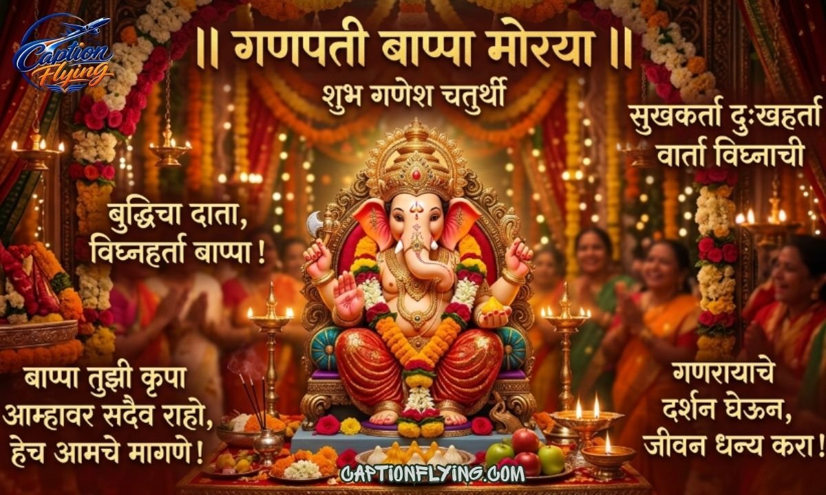 160+ Best Ganpati Bappa Captions in Marathi for Instagram & WhatsApp 