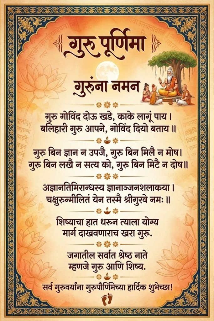 Guru Purnima Quotes for Teachers in Marathi