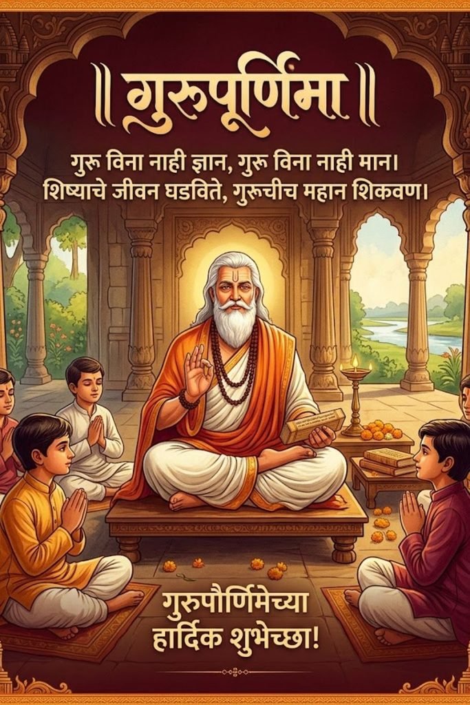 Traditional Guru Purnima Captions in Marathi