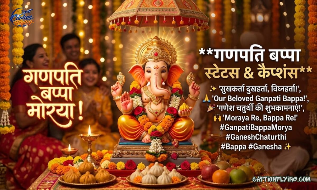 170+ Best Ganpati Bappa Captions | Bappa Morya, Devotional & Trending