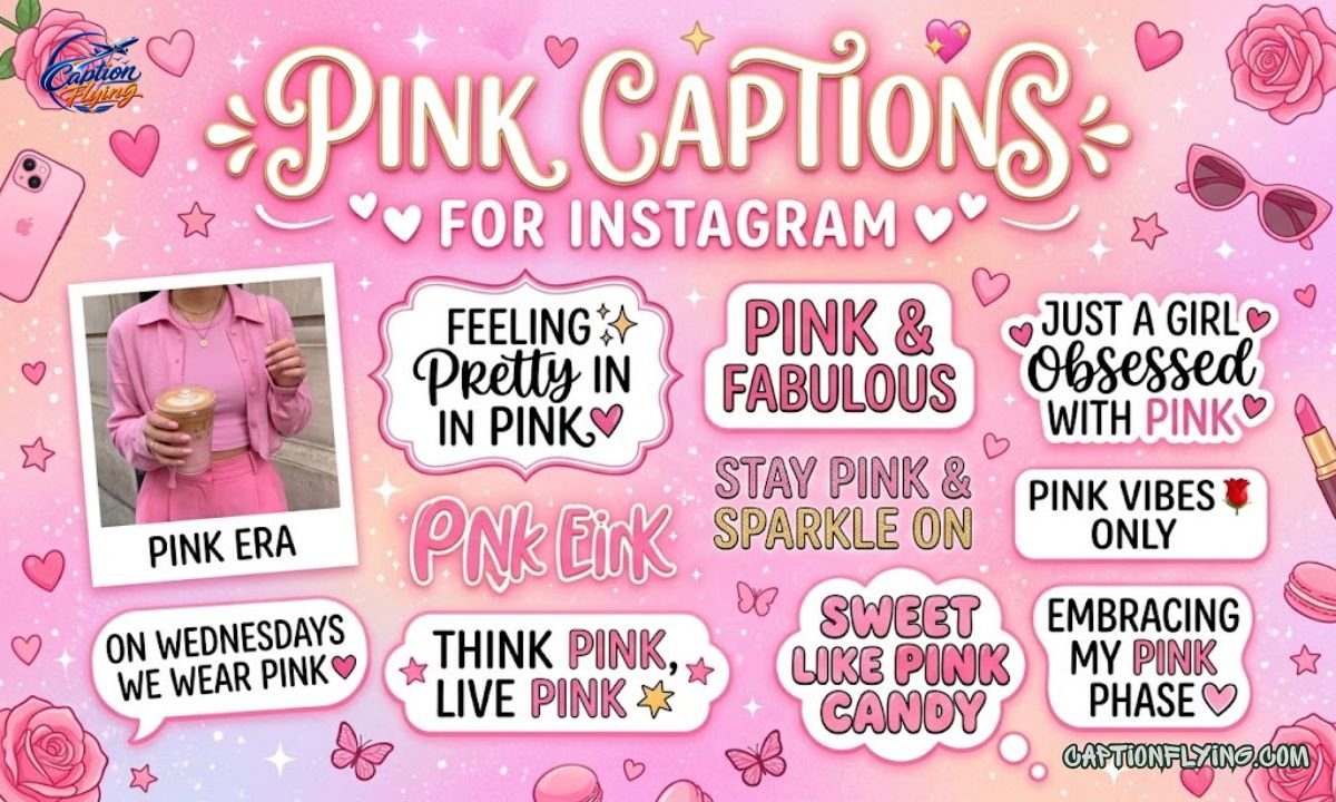200+ Best Pink Captions for Instagram | Cute, Aesthetic & Stylish 