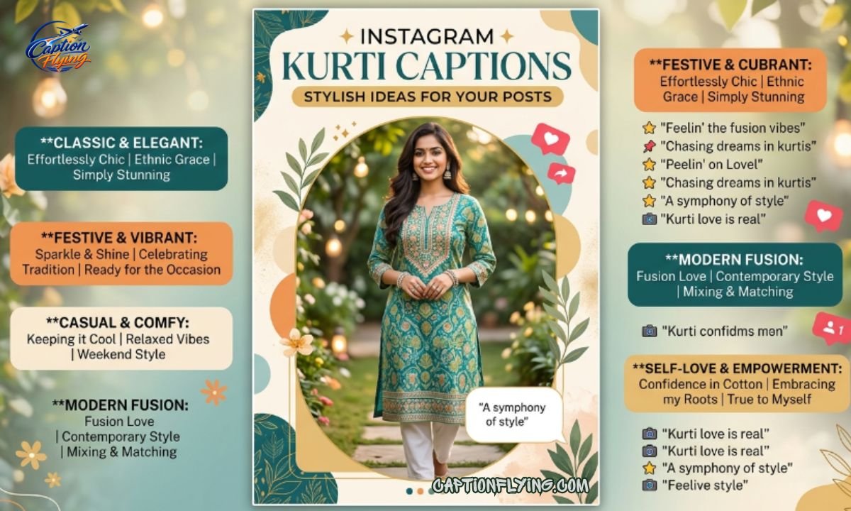 220+ Best Kurti Captions for Instagram | Stylish, Cute & Trendy 