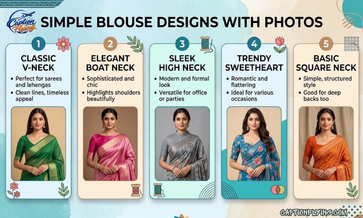 230+ Simple Blouse Designs with Photos | Beautiful Front & Back Blouse Designs for Sarees 