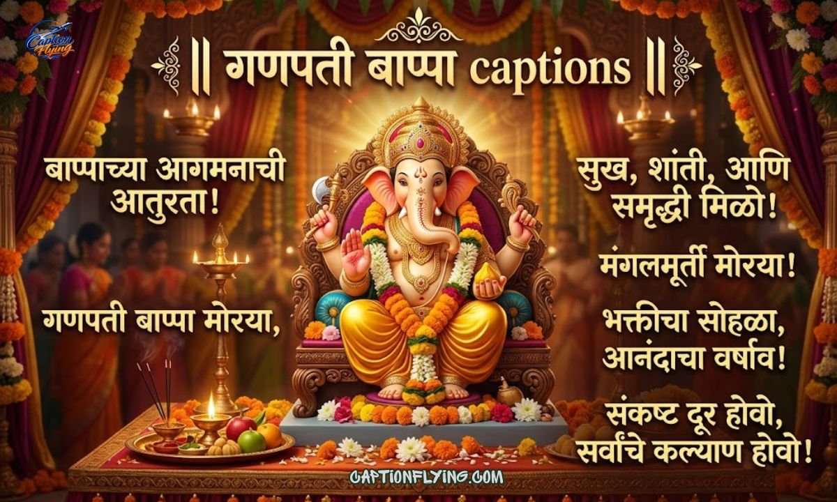 250+ Best Ganpati Bappa Captions in Marathi | गणपती बाप्पा मोरया Captions 