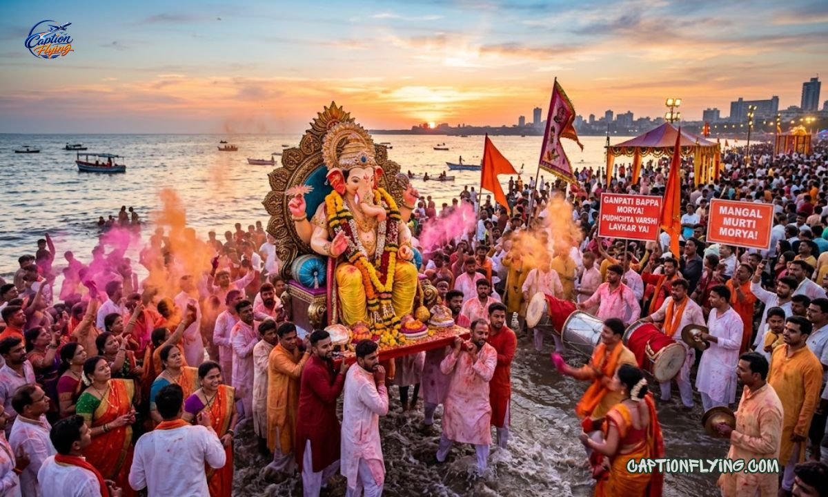 250+ Best Ganpati Visarjan Captions for Instagram | Emotional, Devotional & Bappa Morya Captions 