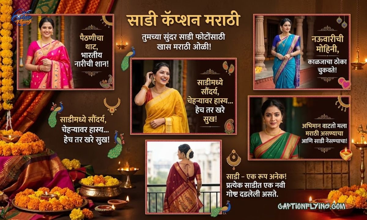 250+ Best Saree Captions in Marathi | सुंदर, Stylish & Traditional Marathi Saree Captions 