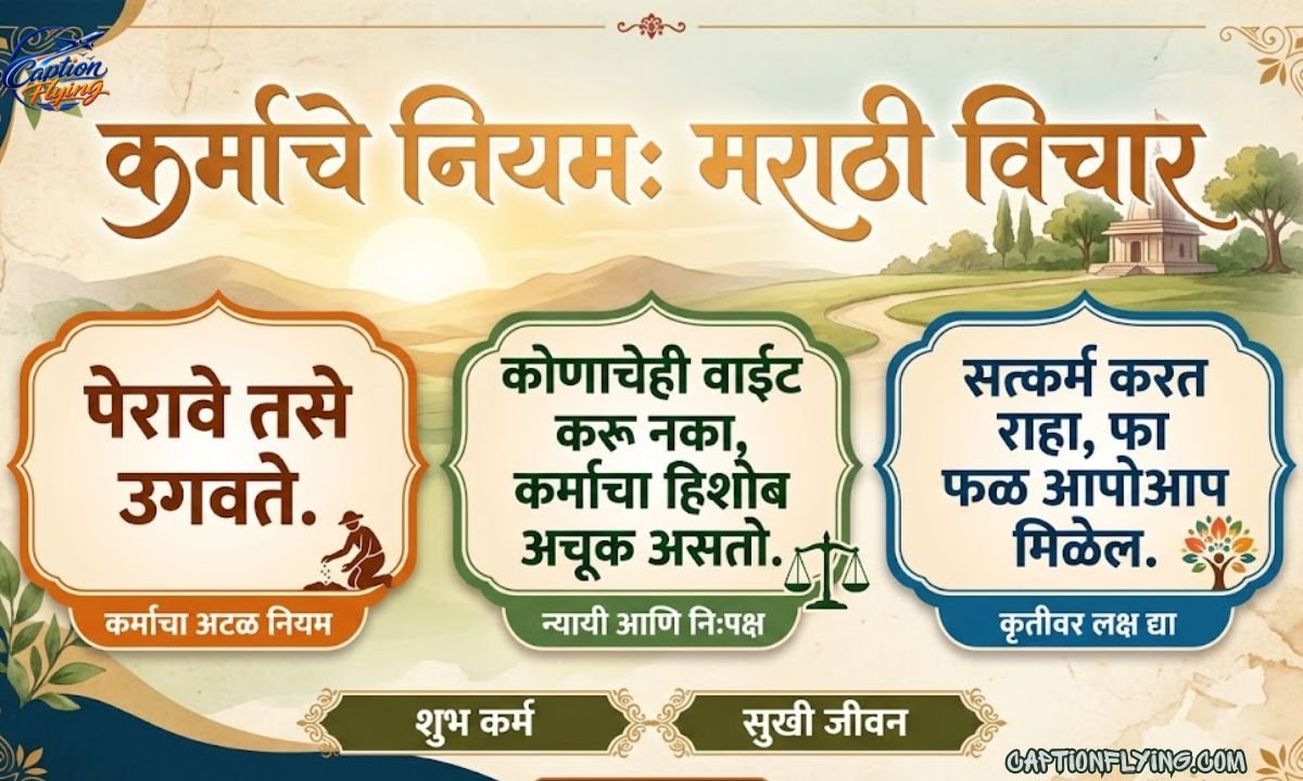 280+ Best Karma Quotes in Marathi | कर्मावर आधारित प्रेरणादायी, सकारात्मक & जीवन बदलणारे सुविचार 