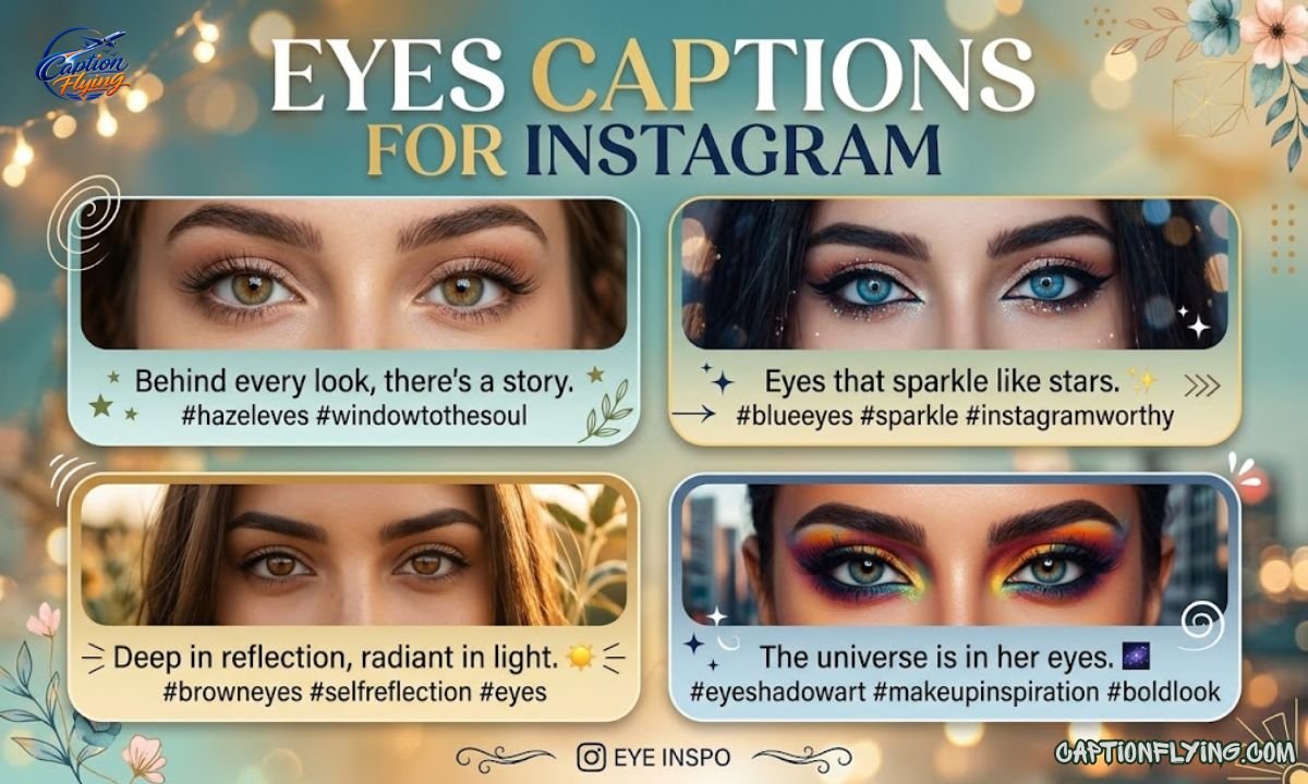 290+ Eyes Captions for Instagram | Eye Quotes, Love, Beauty & Attitude Captions 