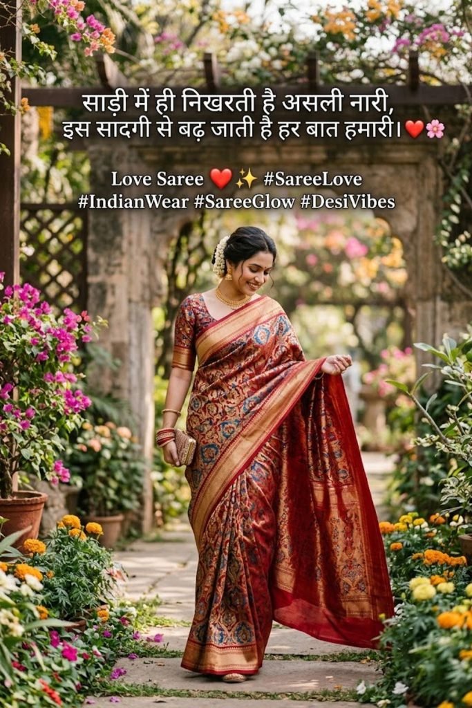 Love Saree Caption for Instagram in Hindi