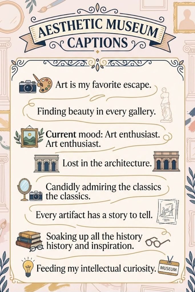 Aesthetic museum captions