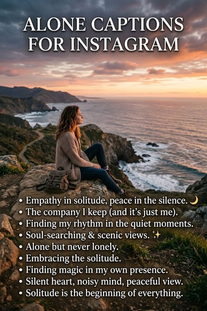 Alone Captions for Instagram in English