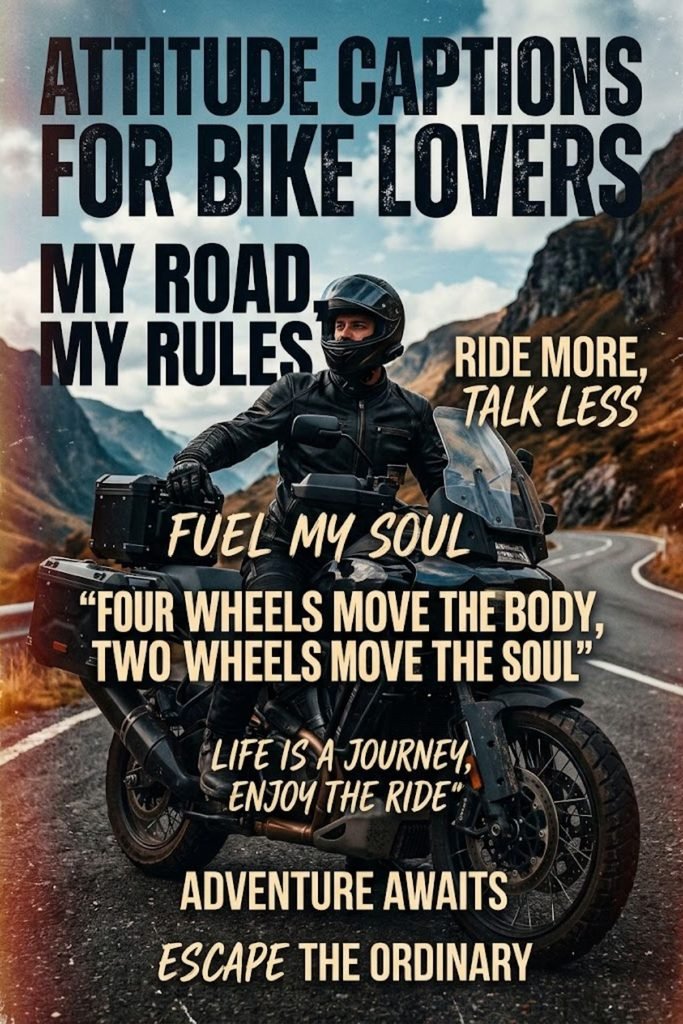 Attitude Captions for Bike Lovers