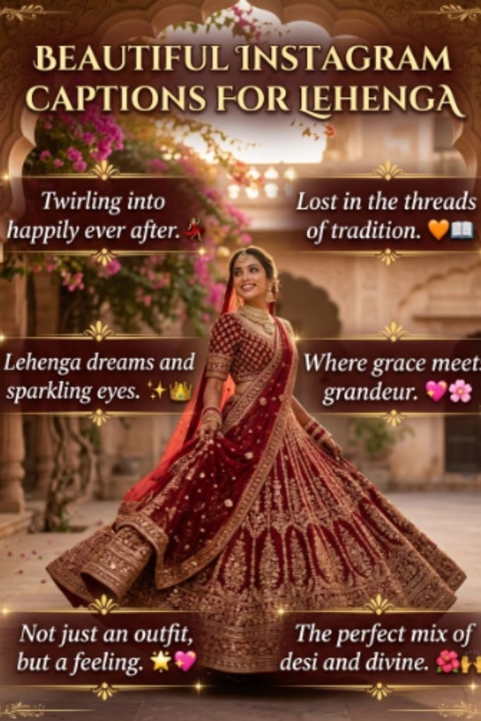 Beautiful Instagram Captions for Lehenga