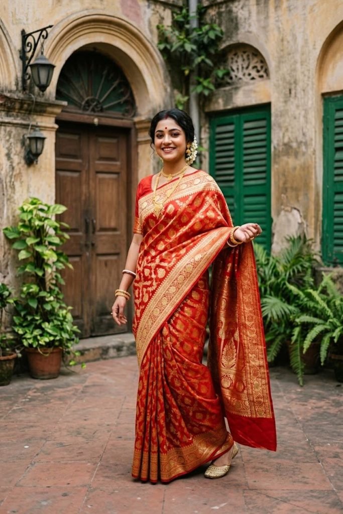 Bengali caption for saree pic