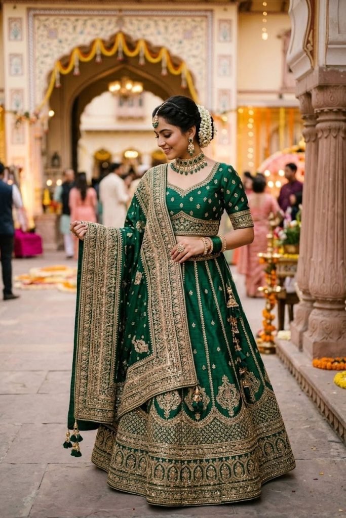 Caption for Lehenga Look
