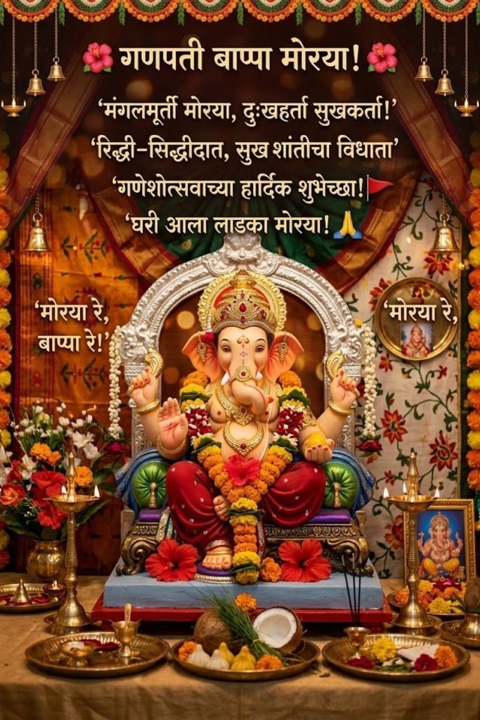 Captions for Ganpati in Marathi