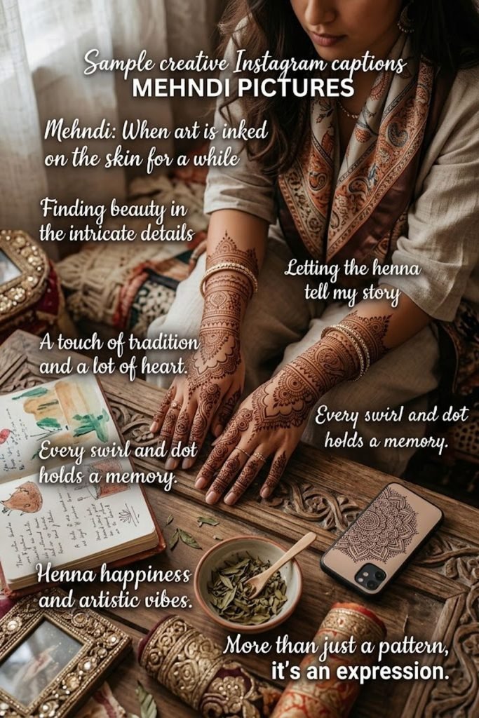 Creative Mehndi Captions For Instagram With Artistic Touch