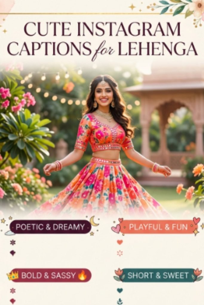 Cute Instagram Captions for Lehenga