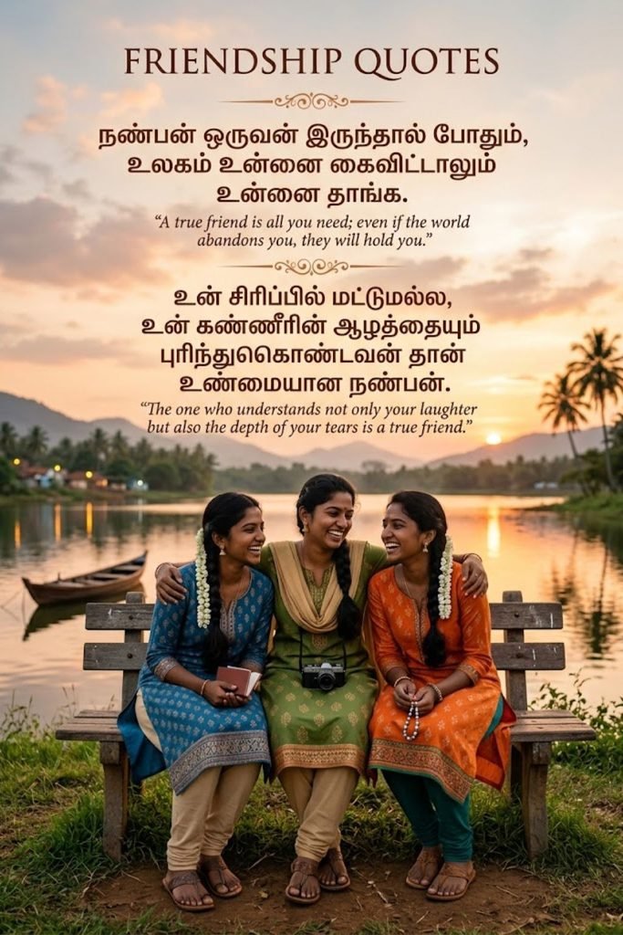 Friendship Quotes in Tamil in English 🌐
