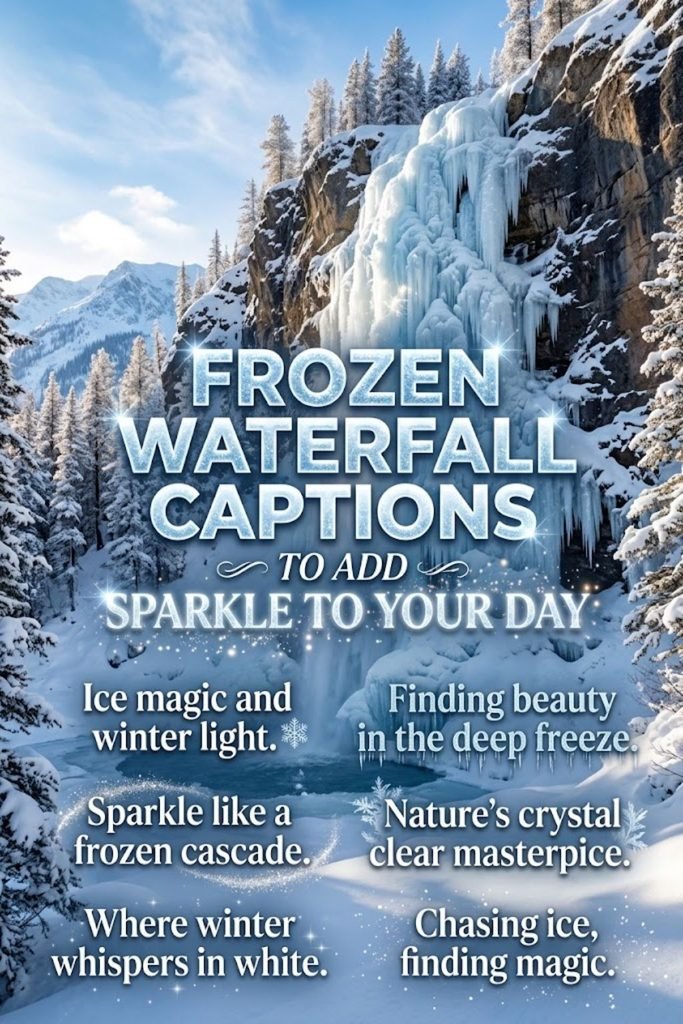 Frozen Waterfall Captions to Add Sparkle to Your Day