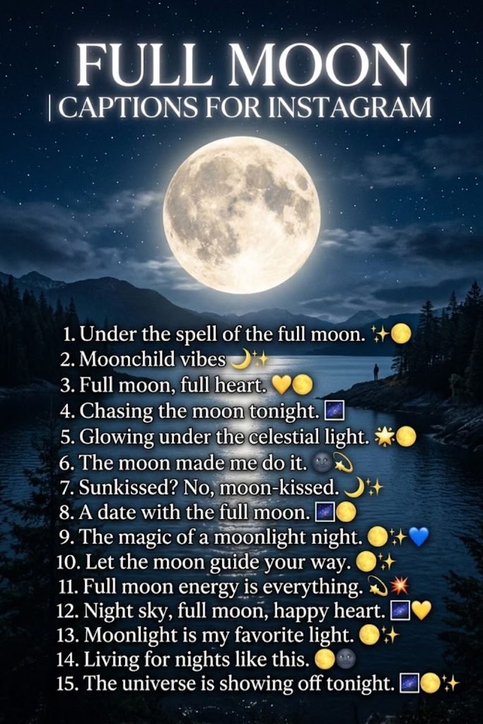 Full Moon Captions for Instagram 🌝
