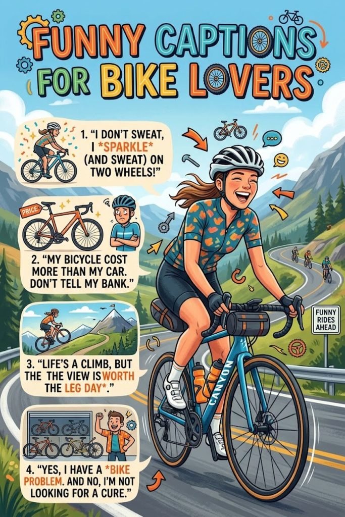 Funny Captions for Bike Lovers