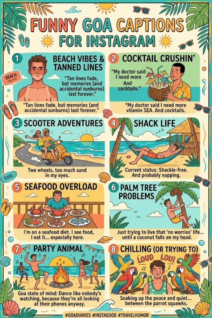 Funny Goa Captions for Instagram