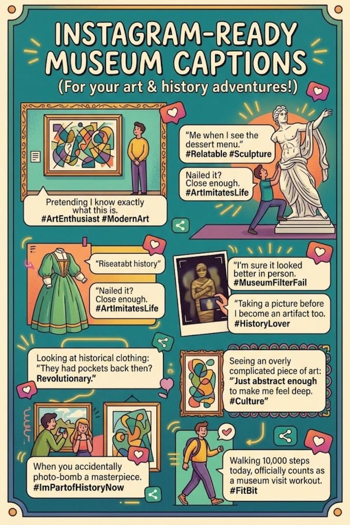 Funny Museum Captions for Instagram