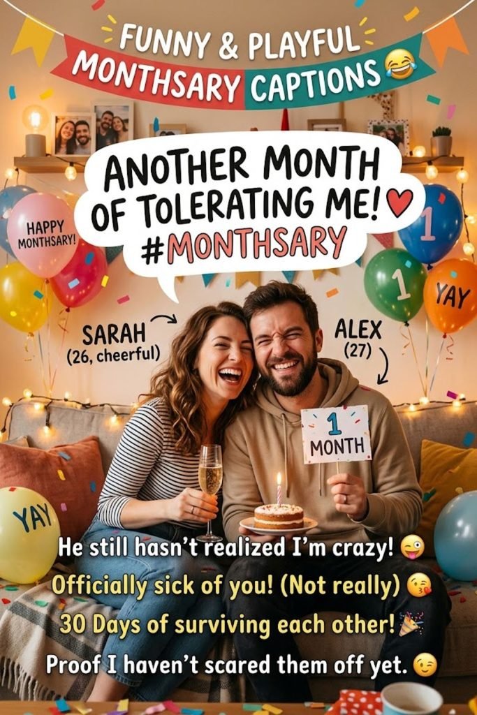 Funny & Playful Monthsary Captions 😂