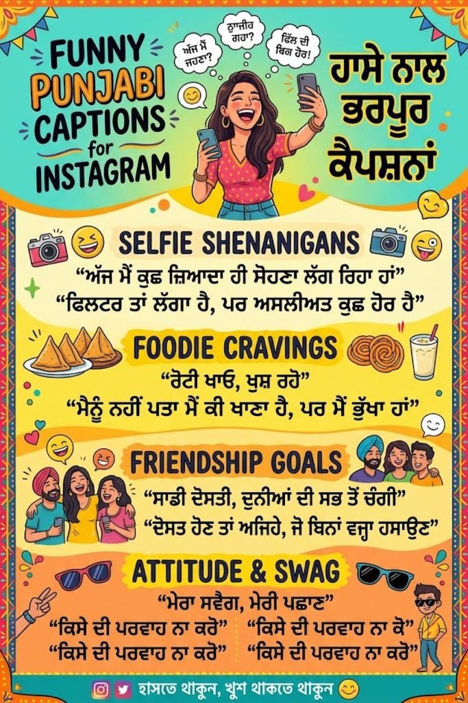 Funny Punjabi Captions for Instagram