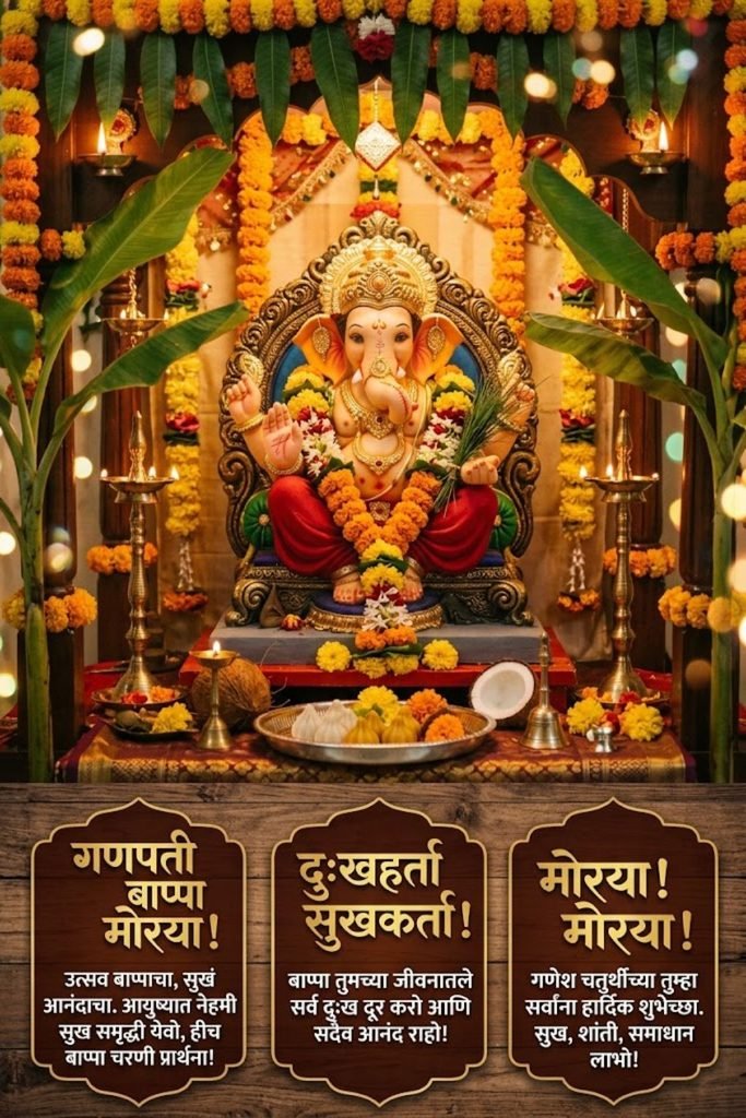 Ganpati Captions for Instagram Marathi
