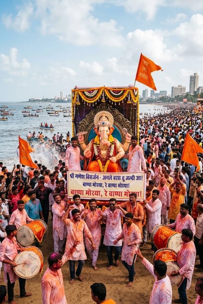 Ganpati Visarjan Captions for Instagram in Hindi