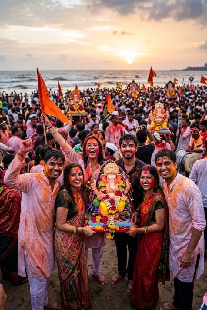 Ganpati Visarjan Captions for Instagram with Friends