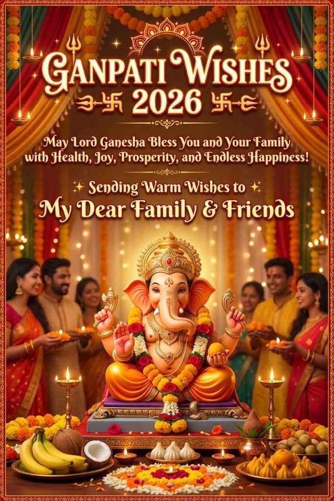 Ganpati Wishes 2026 for Family and Friends