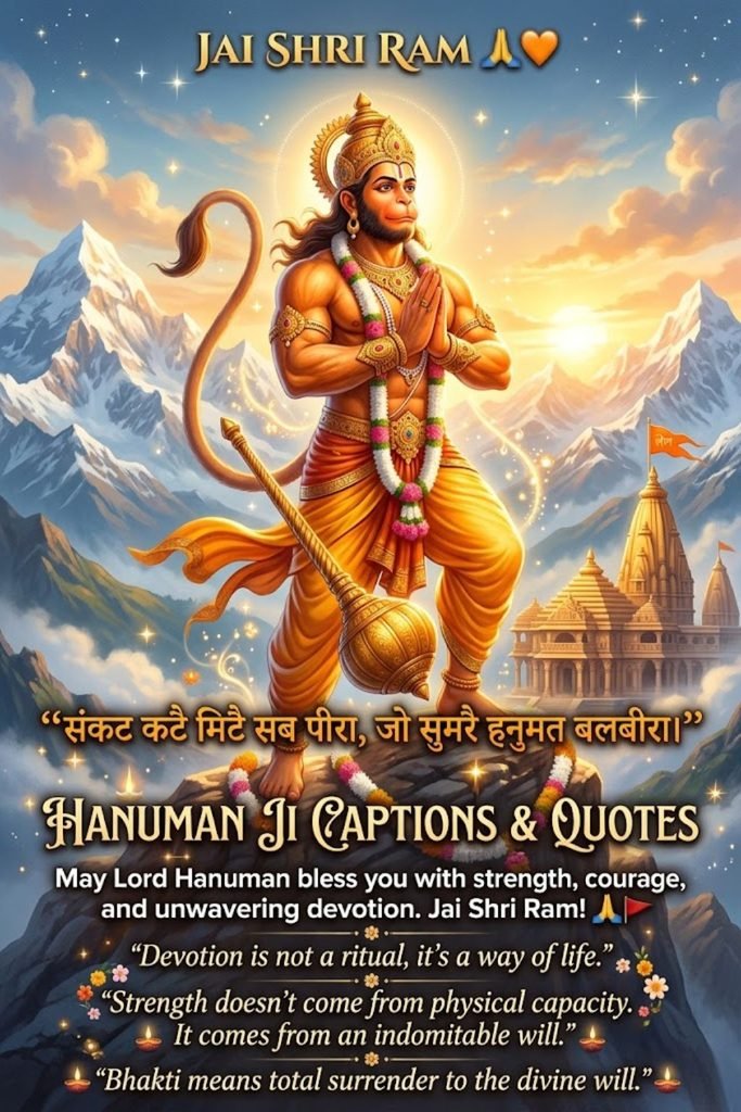 Hanuman Ji Captions Quotes for Instagram