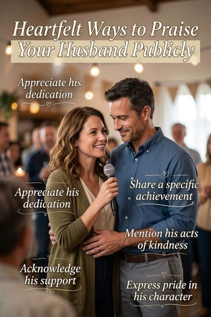 Heartfelt Ways to Praise Your Husband Publicly