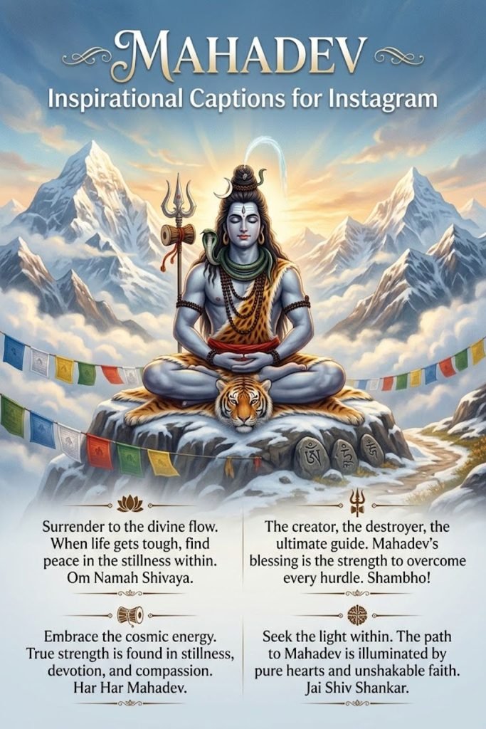 Inspirational Mahadev Captions for Instagram in English