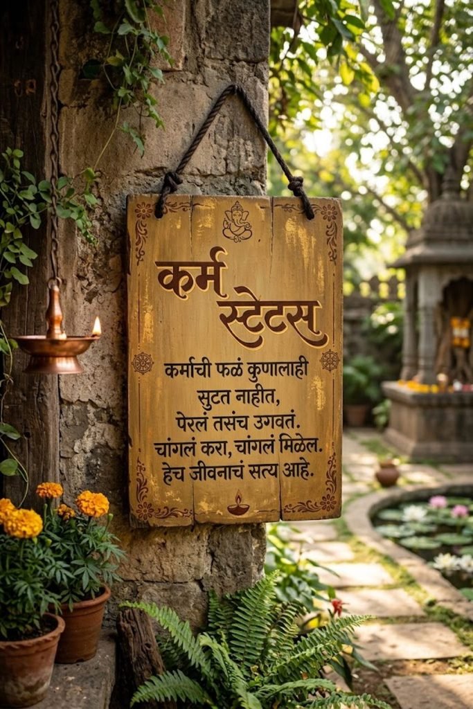 Karma Status in Marathi