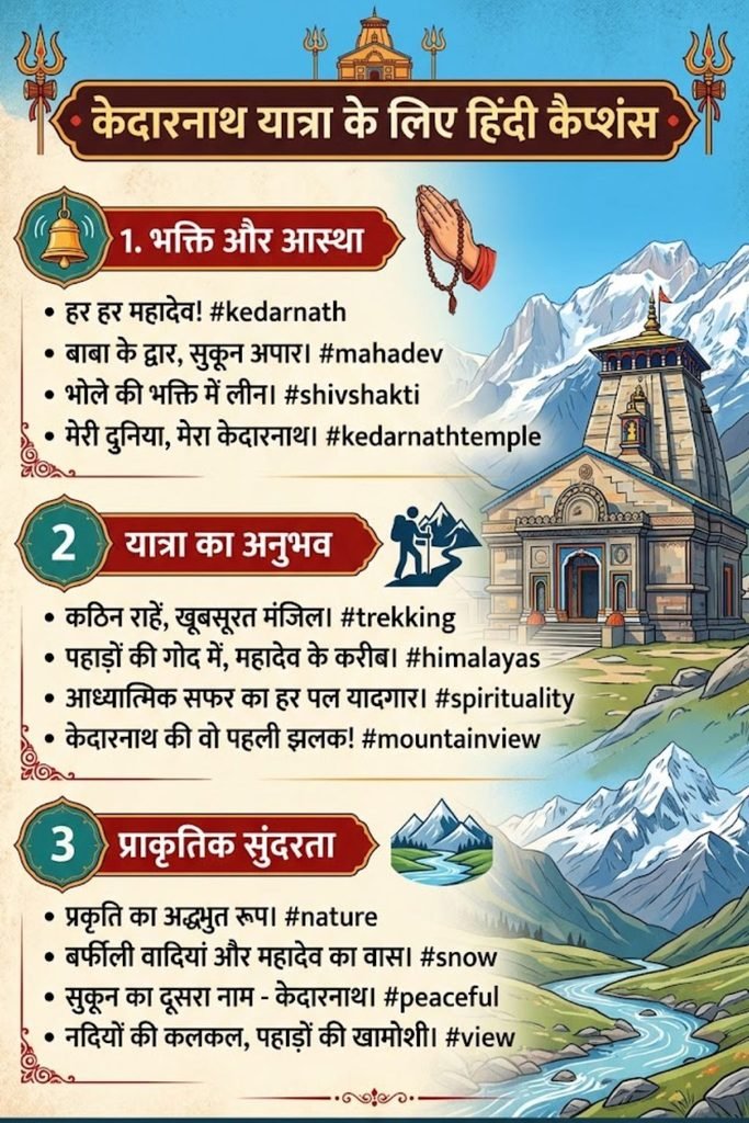 Kedarnath Captions in Hindi
