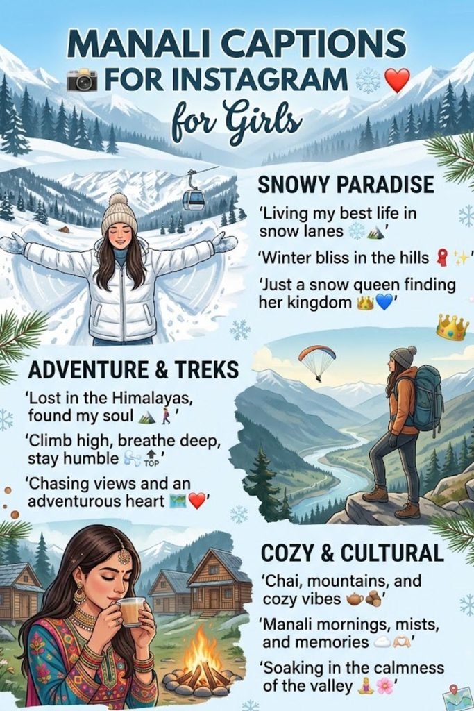 Manali Captions for Instagram for Girl