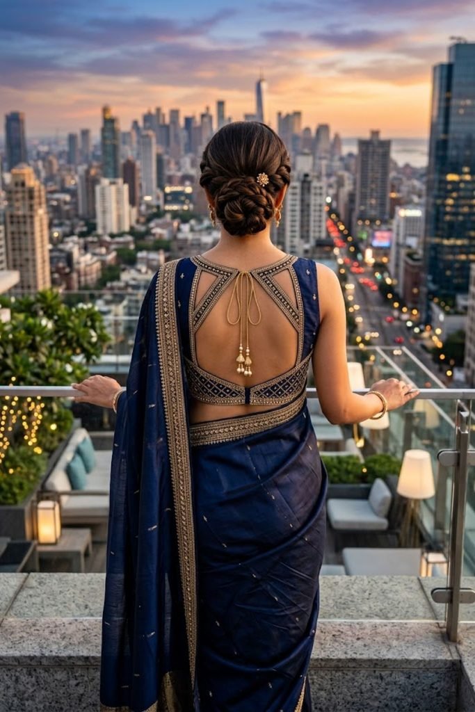 Modern Blouse Back Neck Design 🌆