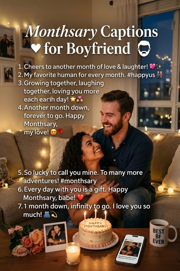 Monthsary Captions for Boyfriend 🧔