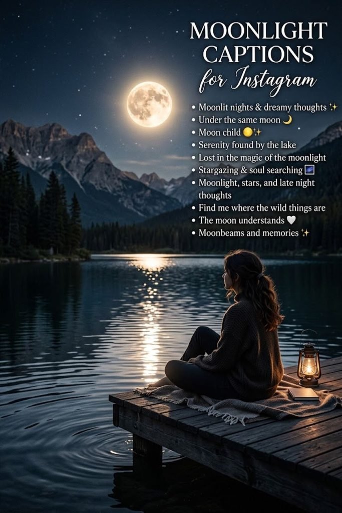 Moon Light Captions for Instagram ✨