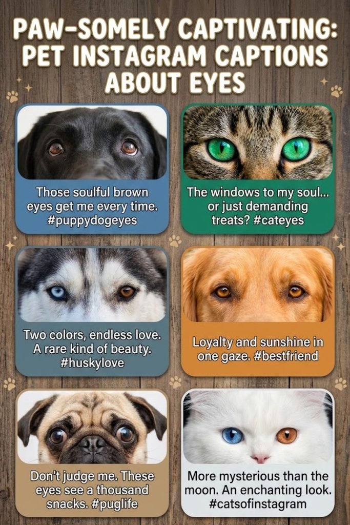 Pet Instagram Captions About Eyes