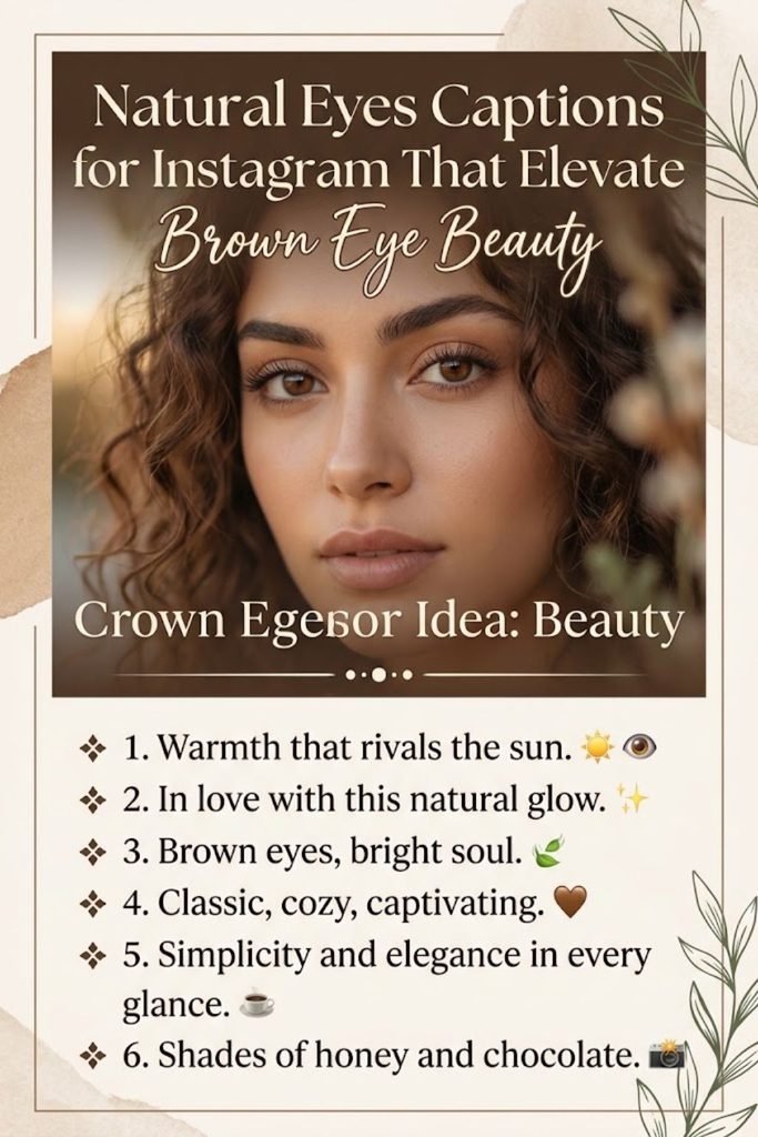 Natural Eyes Captions for Instagram That Elevate Brown Eye Beauty