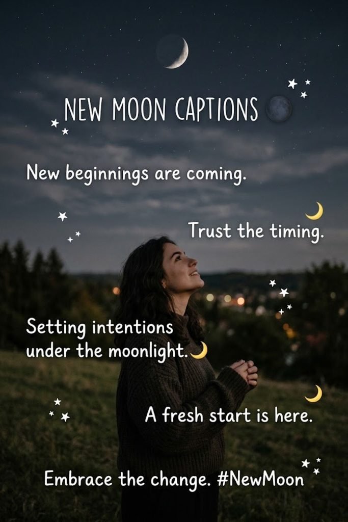 New Moon Captions 🌑