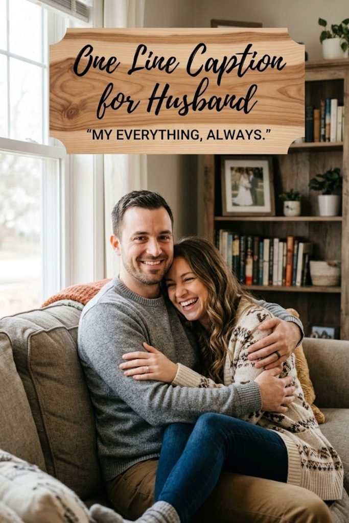 One Line Caption for Husband