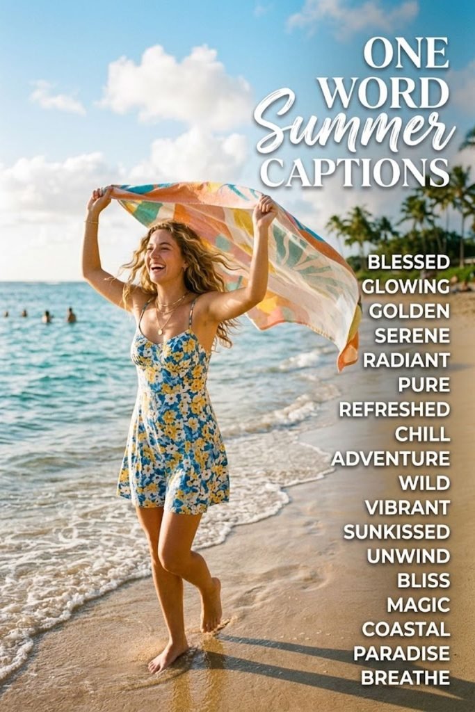 One Word Summer Captions