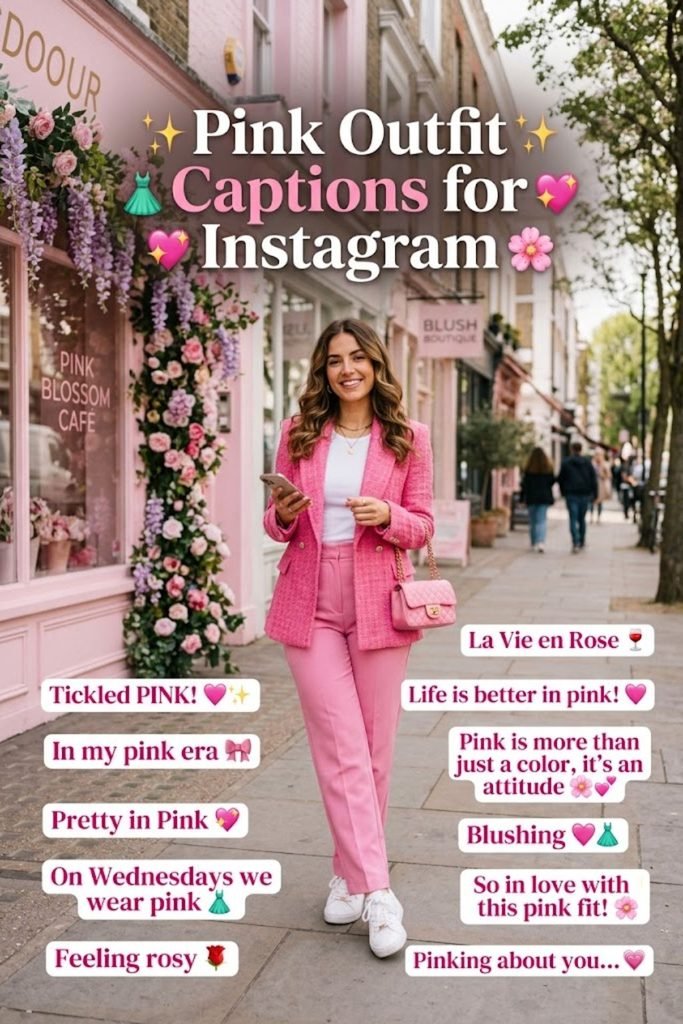 Pink Outfit Captions for Instagram 👗💗