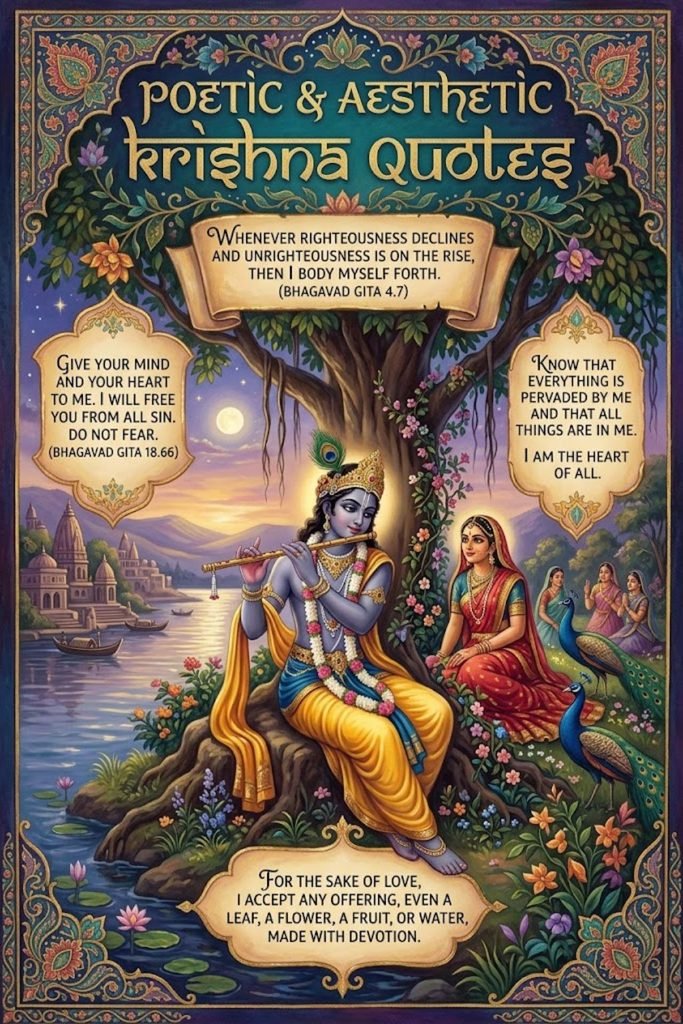 Poetic & Aesthetic Krishna Quotes